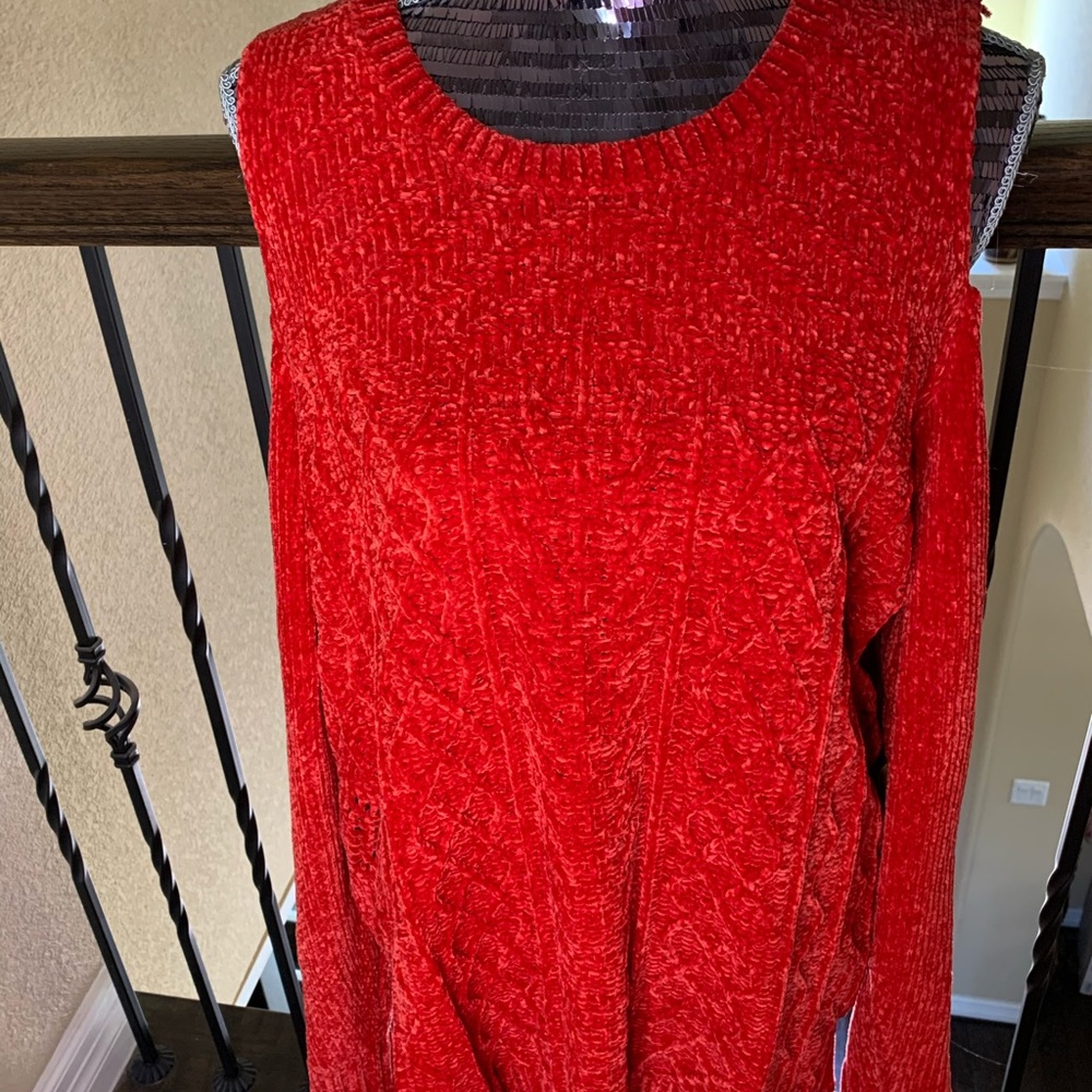 Gibson Latimer chenille cold shoulder top - NWT 2X